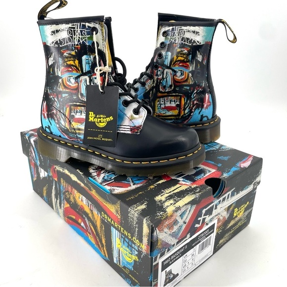 Dr. Martens Shoes - Dr. Martens 1460 BASQUIAT LEATHER LACE UP COMBAT BOOTS​ Limited Edition NEW